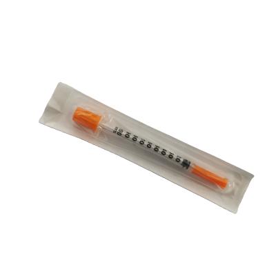 China Orange PP Cap Insulin Syringe Injection And Puncture Instrument Class II 0.3ml Feelject Insulin Syringe for sale