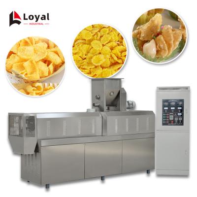 China food & Beverage Plant Twin Screw Extruder Snacks Processing Machinery Production Line Breakfast Cereal Oatmeal Making Machine for sale