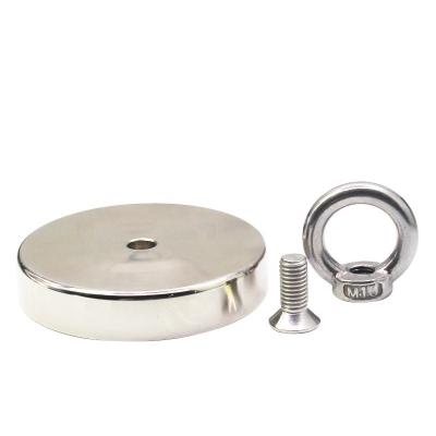 China Industrial Powerful Permanent Magnet 200kg Fish Magnet Super Strong Neodymium With Eyebolt for sale