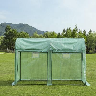 China Easily Assembled High quality waterproof uv protect sustainable plastic planting house green house metal frame agriculture greenhouse for sale