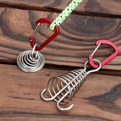 China Spring Octopus Deck Accessories Peg New Design Stainless Steel Octopus Deck Nail Spring Clasp Hook Outdoor Camping Tent Rope Buckle for sale