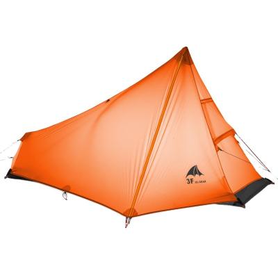 China Extended Type 3FUL GEAR CangQiong 1 Outdoor Ultralight Camping Tent 3 Season 1 Person Silicon Coating Rodless Professional Nylon 15D Tent for sale