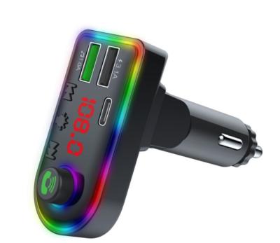 China FM Transmitter SD/USB Stereo Colorful Palladium For Car 3.0 Radio FM Radio Adapter Music Player FM Transmitter/Car Kit With Handsfree Calling for sale