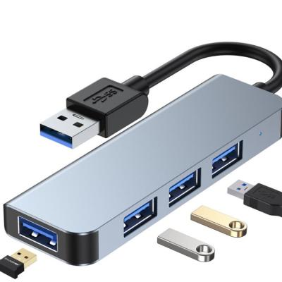 China Aluminum Alloy Housing USB 3.0 Hub 4-Port Ultra Slim 4 in 1 USB Data Hub Compatible with Mac Pro/Mini Microsoft Surface Pro Dell XPS 15 and More for sale