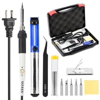 China Machine Repair Shops JCD 908 Iron Set 110v 220v 60w Tin Tool Welding Welding Wood Burning Kit With 5pcs Welding Tips Te koop