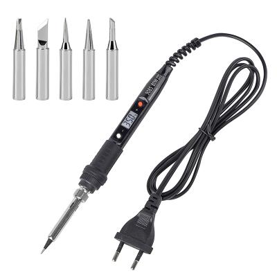 China New Design 80W 110V 220V LCD Temperature Digital Display Adjustable Electric Soldering Irons JCD Soldering Iron en venta