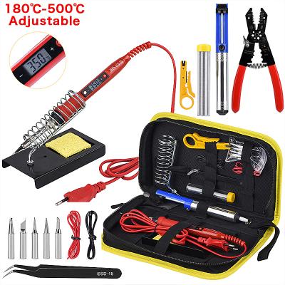 중국 Home Use JCD Hot Sale 80W Constant Temperature Repair Soldering Iron Kits High Power Electronic Tool 판매용