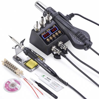 China Economical Rework Hot Station JCD SMD Pneumatic Soldering Gun With Iron 8898 LCD Digital Display BGA Repair Station Welding Soldering Machine Tools for sale