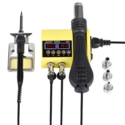 중국 Temperature Adjustable JCD 2 in 1 Soldering Station with Soldering Iron Pneumatic Gun Hot Soldering Tools 750W 판매용