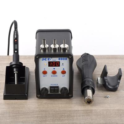 Китай Machinery Repairs Workshop JCD 8908 2 IN 1 Soldering Station SMD BGA Rework LED Digital 750W Air Gun Repair Hot Soldering Tools продается