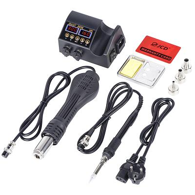 China Soldering Reference 2 750W SMD Adjustable Temperature Rework in 1 Hot Air Soldering Iron LCD Digital Display Soldering Station for BGA IC PCB Repair 8898 for sale