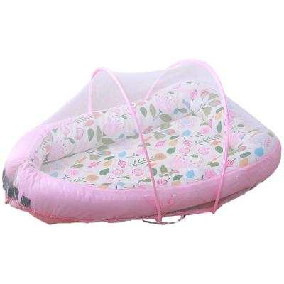 China Boat shape bumper keep your baby safe when warm stretching waist 2021 Customs 3D soft and breathable fashionable baby travel hutch portable baby mobile nest baby nest for sale