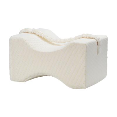 China PORTABLE Orthopedic Leg Pain Relief Leg Pillow Memory Foam Back Knee Pillow Orthopedic Knee Support Pillow with Elastic Strap for Side Sleeper for sale