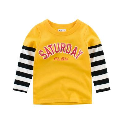 China Anti-pilling Custom Design Boys Garment , High Quality Kids Boys Long Sleeve Tee Shirts for sale