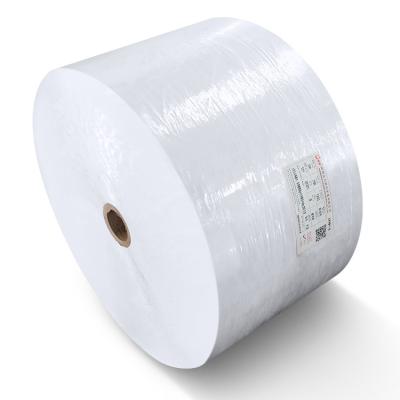 China Waterproof White Self Adhesive PE Polyethylene Label Jumbo Roll Raw Material for sale