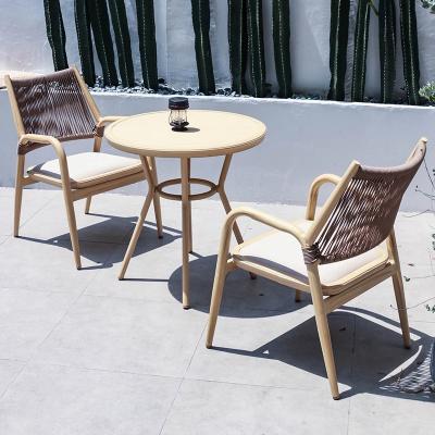 China KD Save Space Wholesales Outdoor Dining Set With Cushion Rope Outdoor Dining Chair for sale