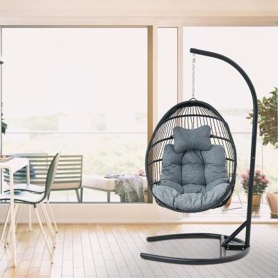 China This sofa chair is made of anti-rust aluminum frame hot sale PE rattan weaving with comfortable cushion swing cheap outdoor chair for sale