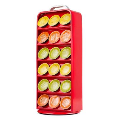 China Sustainable Coffee Capsule Storage Box 360 Degree Rotating Storage Rack for sale