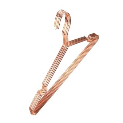 China SHOW OFF good quality copper metal wire hanger with notches for boutique for sale