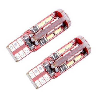 China T10 LED car lamp decoding reading T10 4014 19smd electrodeless reading marker license plateLight T10 4014 19 side bulbs for sale