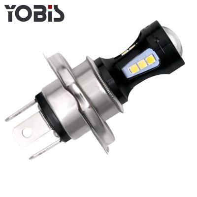 China 5000K motorcycle motors auto led anti fog lamp h4-80w-3030-18led highlight motorcycle headlight bulbMotorcycle front cylinder h for sale