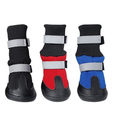 China Wholesale High Quality Stocked Waterproof Non-slip Pet Dog Warm Shoes For Small Large Dogs for sale