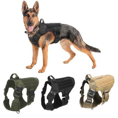 China DETACHED Tactical Duty Dog Vest Breathable Military Dog Clothes Arm Hunting Molle Dog Adjustable Waist Tactical Training Harness for sale