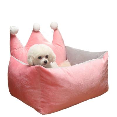 China Removable Cover Dog Bed , Warm Crown Shaped High Quality Pet Bed for sale