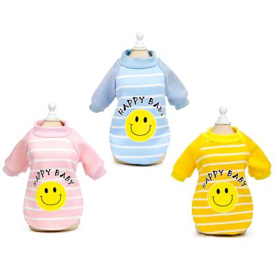 China Viable Factory Wholesale High Quality Striped Cartoon Dog Sweater Clothes for sale