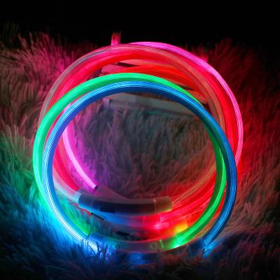 China Night Led Rechargeable Safety LED Glowing Flashing Glow Lights Usb Dog Collar Dog Night Collars Dog Collars for sale