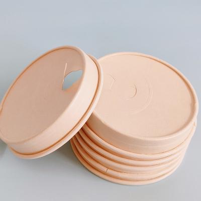 China Biodegradable Coffee Bagasse Sugarcane Paper Cup Lid 80mm Biodegradable Lid 80mm Biodegradable Hot And Cold Sale Variety Size Beverage Coffee Sugarcane Paper Cup Lid for sale