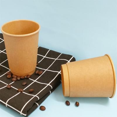 China Hot 4oz 8oz 12oz 16oz Double Wall Disposable Cup Disposable Paper Cup With Lid for sale