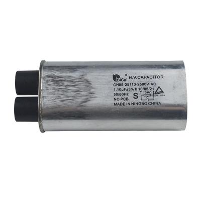 China CH85 2500v 1.1UF Microwave Capacitor Drying Equipment High Voltage Blue Color General Purpose Capacitor Te koop