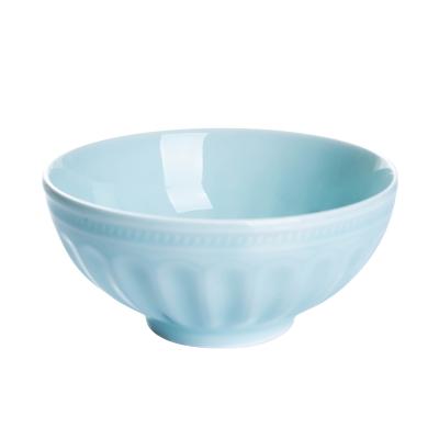 China Viable Factory Popular Ceramic Noodle Bowls Porcelain Soup Bowl Customized Ceramic Bowl for Hotel for sale