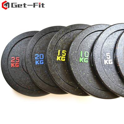 China High Temperature Weight Lfiting Crossfit Barbell Rubber Bumper Plates for sale