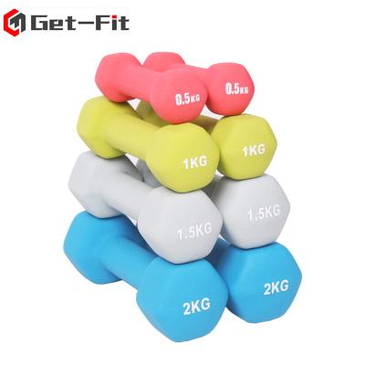 China Weight Lfiting Weight Lifting Vinyl Dumbbel Neoprene Dumbbell Set for sale