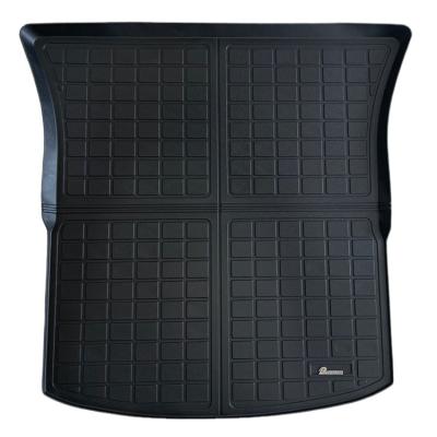 China Business/Selling Precise Fit Dust Proof Trunk Strip Floor Mats Luxury All Weather Warm Trunk Liners For Tesla Y Model for sale