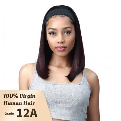 China Wholesale Raw Deep Wave Indian Virgin Human Cuticle Aligned Kinky Curly Remy Hair None Lace Wigs For Black Women Glueless Headband Wig for sale