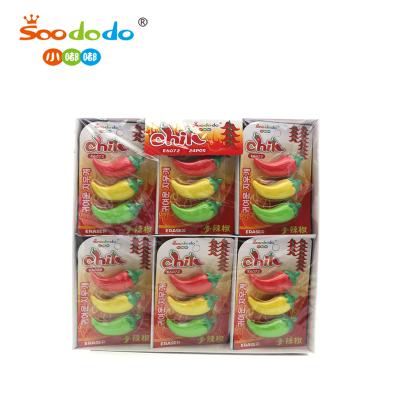 China Lovely Promotional Eraser 3D Chilli Peppers Eraser For Kids for sale