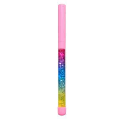 China Normal Cute Fairy Magic Wand Sparkle Liquid Filled Glitter Floating Quicksand Glow Quicksand Gel Pen Fresh Fairy Magic Wand Crystal Gel-Ink for sale