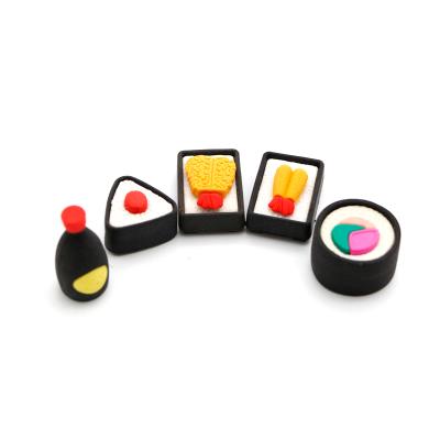 China Wholesale promotion 3D promotional eraser the new toys food puzzle sushi eraser for sale