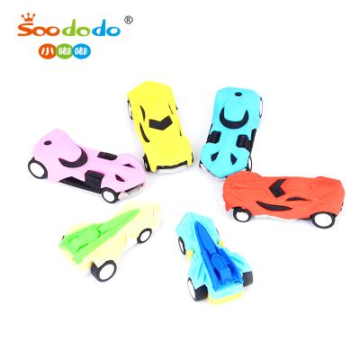 China Promotional Eraser Puzzle Gift Set Racing Car Shaped School Eraser Pencil Soodood for sale