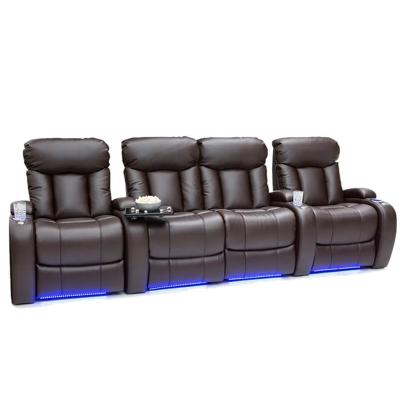 China Modern Luxury Home Cinema Recliner Sofa, Reclining Power Motion 4 Seats Chair, Cinema Theater Silla Reclinable for sale