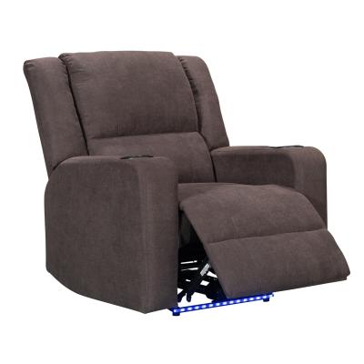 China CY Extendable Recliner with Speakers and Led Light, Recliner Sofa Chair with Cup Holder, Recliner with Bluetooth Speaker for sale