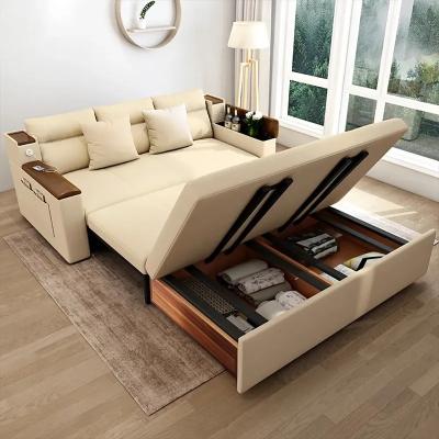 China CY Factory Price (Other) Adjustable Fabric Corner Sofa Bed Folding With Storage Cheap Furniture Living Room Sofa Bed Chair for sale