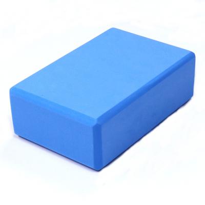 China Fitness Logo High Quality Wholesale Custom Bodybuilding Eva Recycled Foam Yoga Block Manufacturer OEM Eco-friendly Blue Yoga Blocks for sale