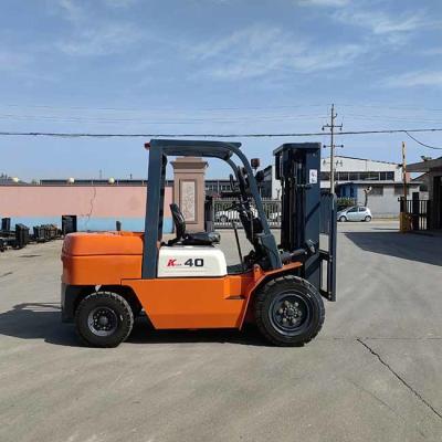 China Orange 4000 kg Benzin-Forklift CPCD40 Benzin-Gegengewicht Forklift zu verkaufen