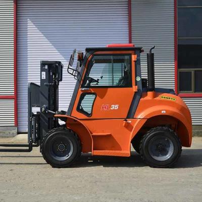 China 3000kgs Rough Terrain Forklift Powerful 3.0 Ton All Terrain Forklift FR4WD30 for sale