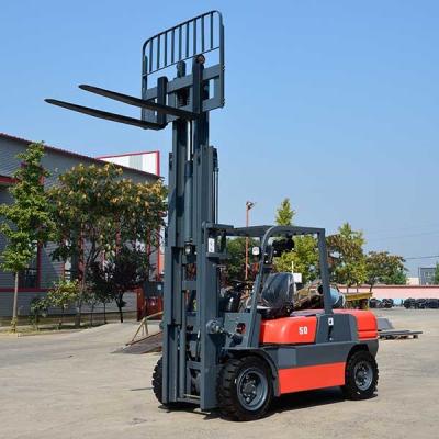 China CPCD50 Vorklift Diesel 5 ton 4,5 m Mas 5000 kg Tegenbalansheftruck Te koop