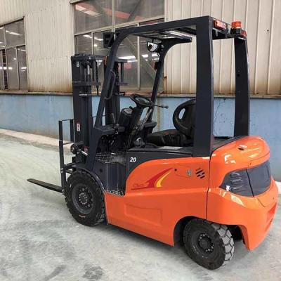 China 2000kgs CPD20 Electric Fork Lifts 2 Stage Mast Lead Acid Battery Forklift for sale